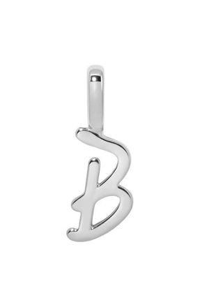 Made by Mary Script Initial Charm Silver in Silver Initial B at Nordstrom