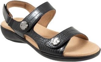 Trotters Romi Croco Slingback Sandal in Black at Nordstrom, Size 10.5