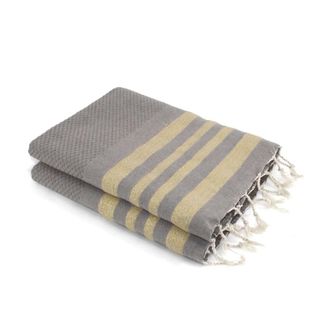 Febronie Fouta panel de abeja xxl algod&oacute;n 200x200 topo claro