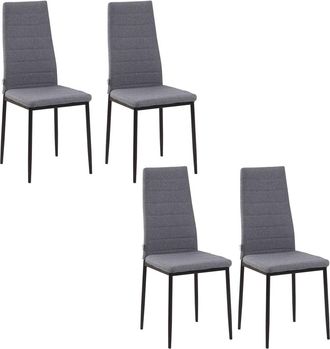 HOMCOM Sillas de Comedor 41x50x97 cm Gris
