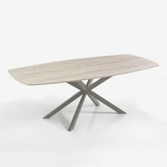Oresteluchetta Tavolo Allungabile In Ceramica E Acciaio 140/200x90 Tuam