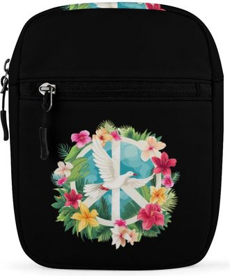 Generic Peace Sign Dove White Piggyeon Bird Crossbody Bag Adjustable Satchel Cute Shoulder Bag Lightweight Sling Bags