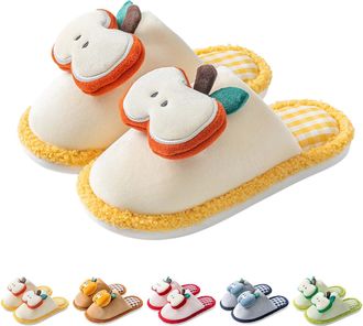 Generic UK 6 Ladies Slipper Open Back Memory Foam Slippers for Adult Unisex Comfy House Shoes Faux Fur Lined Women House Slippers Fluffy Fuzzy Gifts Cosy Mule