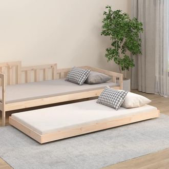 vidaXL Estructura De Cama Sin Colch&oacute;n Madera Maciza Pino 75x190 Cm Vidaxl