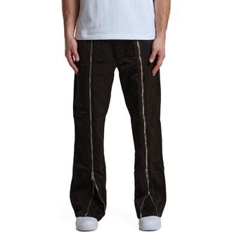 Purple Zip Detail Woven Track Pants in Black at Nordstrom Rack, Size Xx-Large
