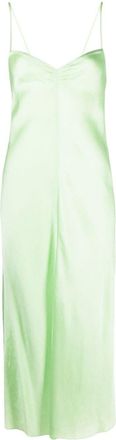 Forte_Forte crinkled satin slip dress - women - Viscose/Acetate - I - Green