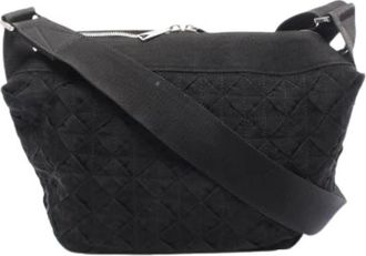 Bottega Veneta Pre-owned Cross Body Bags, female, Black, Size: ONE SIZE Pre-owned Nylon Shoulder Bag