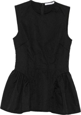 Cecilie Bahnsen Daimi Top - Dames - Tops zonder mouwen - Zwart - XS - Polyester - Tops