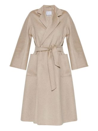 Max Mara Ludmilla belted wrap coat - Neutrals