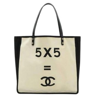 Chanel Pre-owned Tote Bags, female, Beige, Size: ONE SIZE Pre-owned Canvas Tote