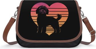 Generic Shih Tzu Dog Lover Small Womens Crossbody Bags Shoulder Handbag with Adjustable Strap for Travel