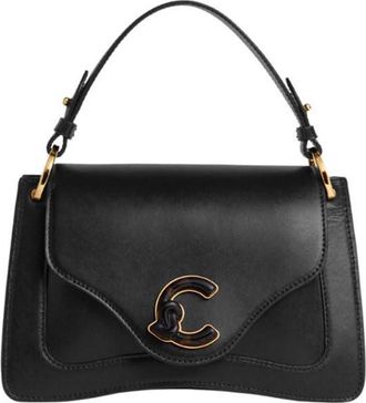 Coccinelle Leather cross body bag shoulder bag C-Me Calf & Marb Handbag Noir black