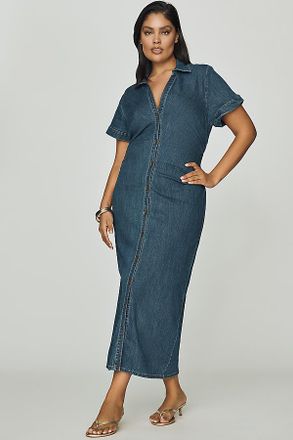 Pilcro Greer Denim Midi Shirtdress by Pilcro