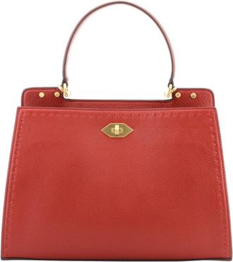 Pourchet Trianon GM - Dames - Handtassen - Rood - ONE Size - Leer - Tassen
