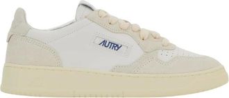 Autry Sneakers, female, White, 7 UK, Light Grey Leather and Suede Medalist Trainers