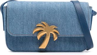 Palm Angels Palm Bridge crossbody bag - women - Cotton/Cotton/Calf Leather - OS - Blue