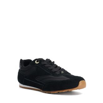 Dune London Womens Ladies Engine - Lace-Up Low-Top Trainers - Black Suede - Size UK 4