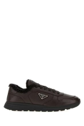 Prada Dark Brown Logo Sneakers