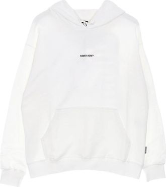 PROPAGANDA Natuurlijke lichtgewicht hoodie met icoon - Heren - Hoodies - Wit - XS - Katoen - Hoodies & sweatvesten