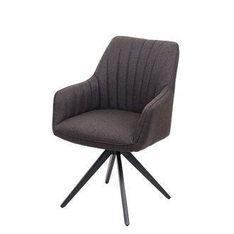 Hhg Non Utilizzato] Sedia Poltroncina Imbottita Elegante Moderno Hhg 954 Acciaio Verniciato Tessuto Marrone