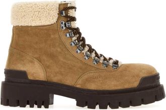 Balenciaga Brown Lace-Up Boots