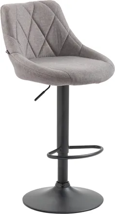 Clp Taburete De Bar Lazio Tapizado En Tela Gris Negro