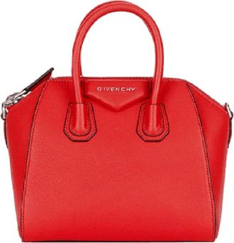 Givenchy Mini Antigona Crossbody Tas - Dames - Handtassen - Rood - ONE Size - Leer - Tassen