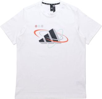 adidas Ub Gfx T Bos Logo Printing Sports Round Neck Short Sleeve White GP0857