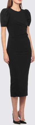 Carolina Herrera Jersey Midi Sheath Dress with Puff Sleeves