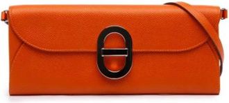 Herm&egrave;s Pre-owned Vintage Schoudertas - Dames - Vintage Schoudertas - Oranje - ONE Size - Leer - Vintage