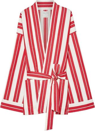Forte_Forte Kimonos, female, Red, Size: XS Striped Kimono Jacket