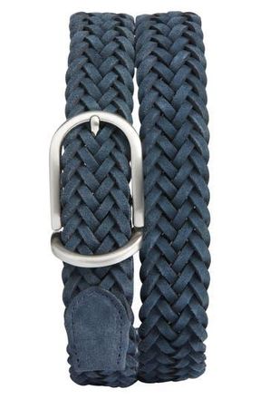 Nordstrom Sterling Braided Suede Belt in Navy Blazer at Nordstrom Rack, Size 32