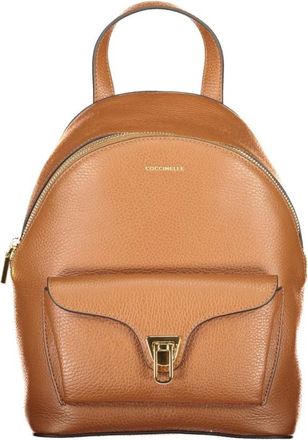 Coccinelle Bruin Leren Damesrugzak Beat Generation - Dames - Rugzakken - Bruin - ONE Size - Tassen