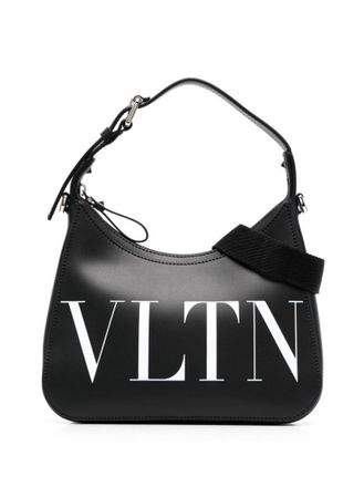 Valentino Garavani Black VLTN Small Leather Shoulder Bag