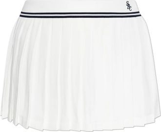 Sporty & Rich Geplooide rok - Dames - Korte rokken - Wit - M - Rokken