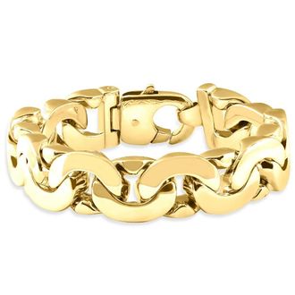 Pompeii3 Mens Heavy Mariner 14k Gold (206gram) or Platinum (331gram) 16.5mm Link Bracelet 9.5