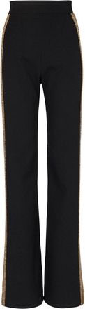Balmain sequin-embellished wide-leg trousers - women - Wool - 38 - Black