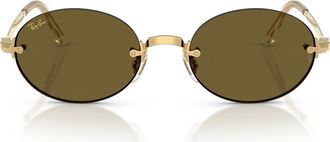 Ray-Ban A$AP Rocky 54mm Oval Sunglasses in Arista /Dark Brown at Nordstrom