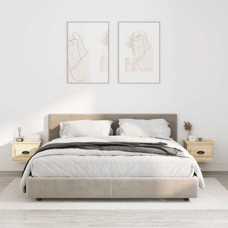 vidaXL Comodini A Parete 2 Pz Rovere Sonoma 41,5x36x28 Cm - Vidaxl