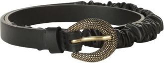 Orciani Elastische Leren Couture Riem - Dames - Riemen - Zwart - S - Accessoires