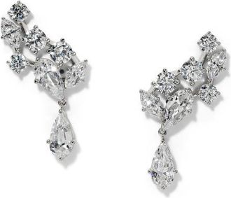 Nadri Riviera Cluster Drop Earrings in Rhodium at Nordstrom