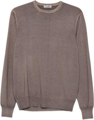 Vengera Brown Crew Neck Sweater In /Virgin Wool