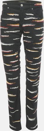 Isabel Marant Etoile Black Embroidered Denim Jeans M Waist