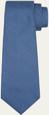 Kiton Mens Small Dots Silk Sevenfold Tie
