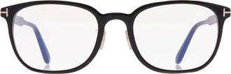 Tom Ford Blue Light Block Square Unisex Eyeglasses FT6053-D-B 001 53