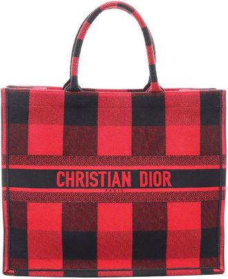 Dior Pre-owned Dior Large Canvas Plaid Oblique Tote Ladies SYF6ZTL69PHNUIKX
