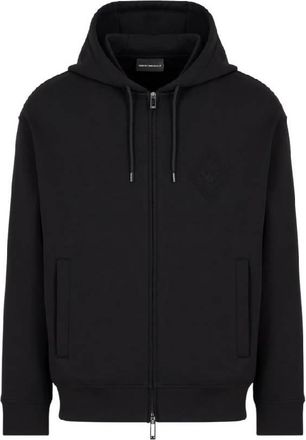 Emporio Armani Embossed Eagle Hooded Sweatshirt, Size Small