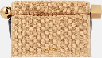 Jacquemus Rond Carre woven raffia-effect clutch