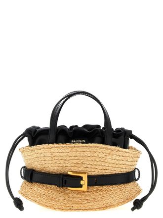 【関税＆送料込み】Balmain Evening Purse Bags Pierre Balmain Embossed Leather Evening Bag - Black Evening
