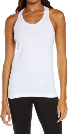 Spanx Tank Top Women White Seamless Scoop Neck Racerback Pullover JDM2754